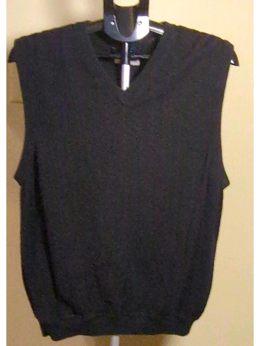 Callaway Golf Men's Black Pima Cotton V-Neck Sweater Vest Size L